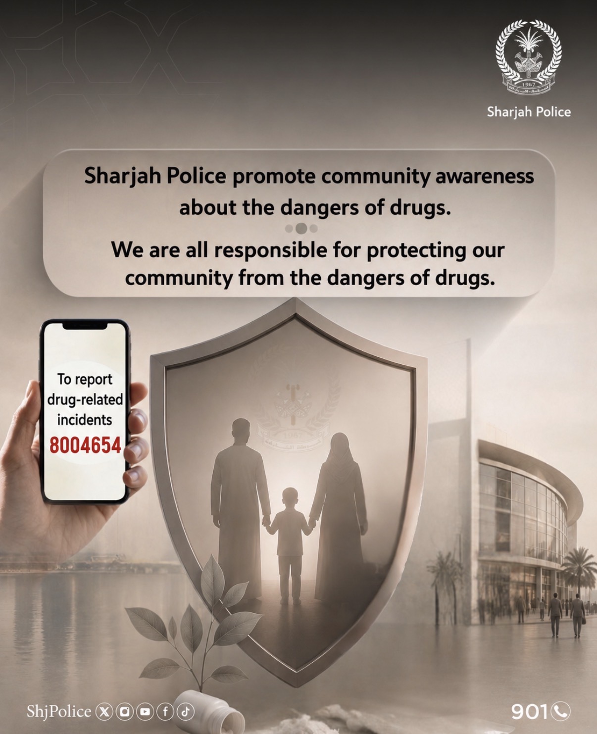 Sharjah Police Launches Anti-Drug Awareness Campaign to Promote Community Awareness 